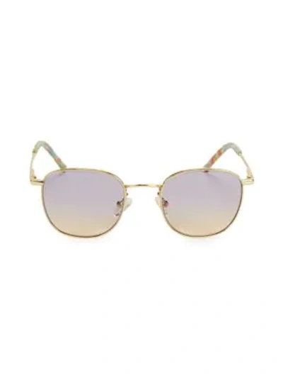 Colors In Optics Sammy 49mm Small Round Sunglasses In Gold Pink
