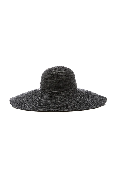 Eric Javits Floppy Woven Sun Hat In Black