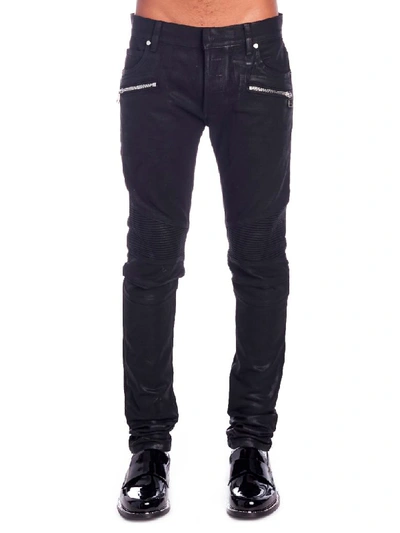 Balmain Slim Pocket Jeans In Black