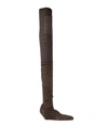 Rick Owens Knee Boots In Khaki