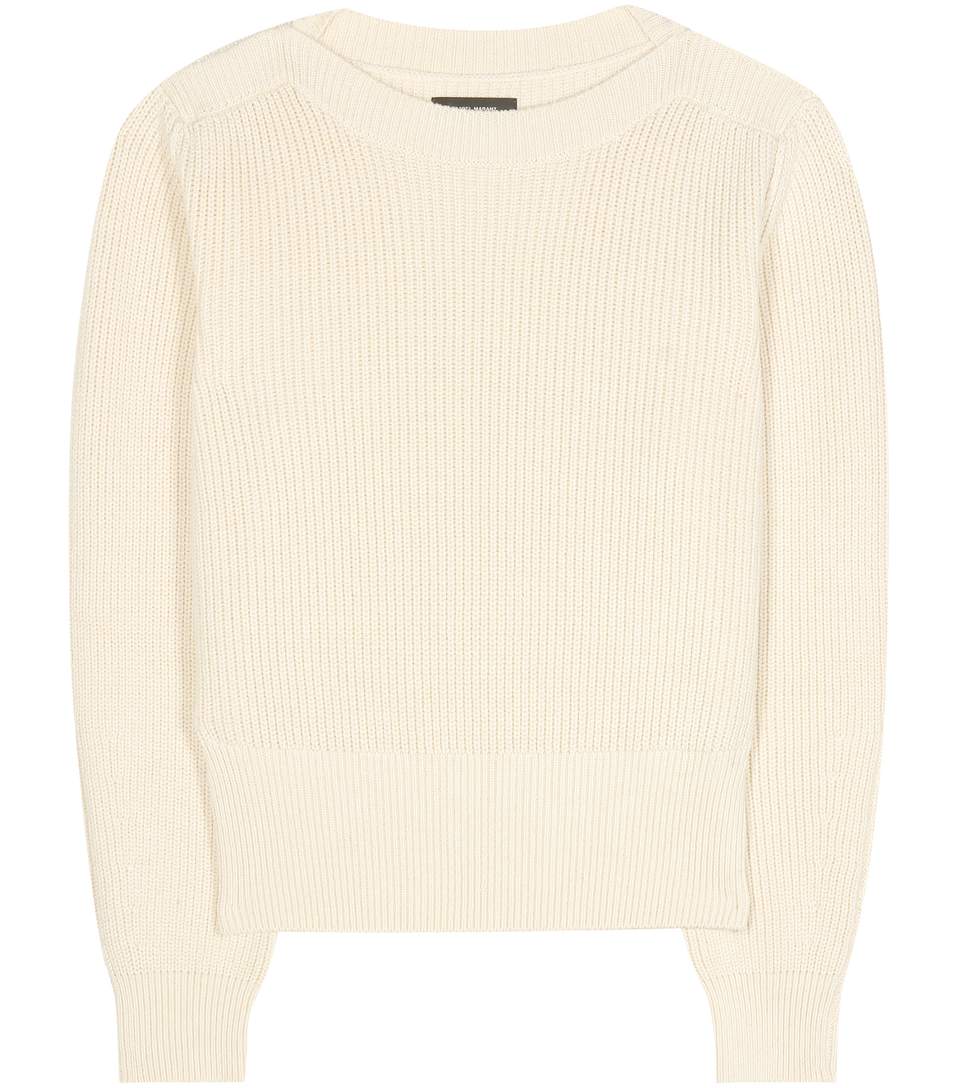 Isabel Marant Fidji Cotton And Wool-blend Sweater In White | ModeSens