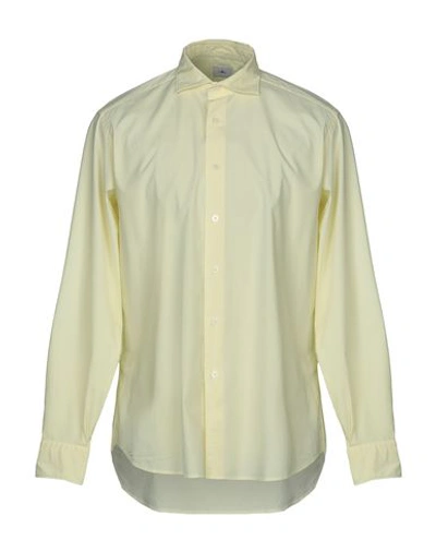 Peuterey Solid Color Shirt In Light Yellow