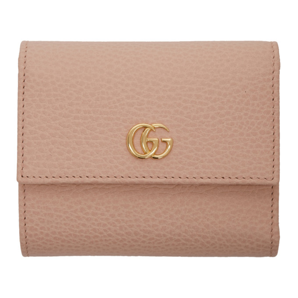 gucci pink small gg marmont wallet