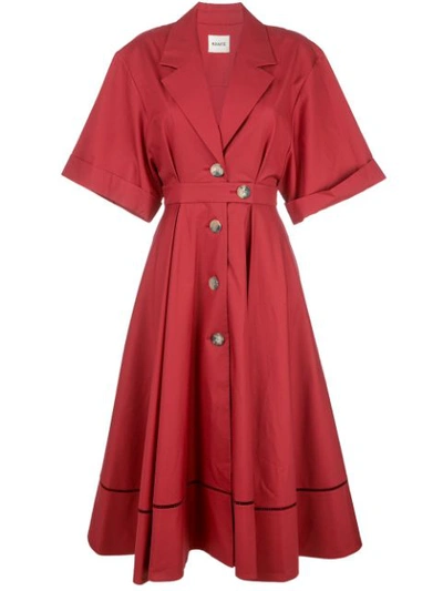 Khaite Chloe A-line Cotton Dress In Red