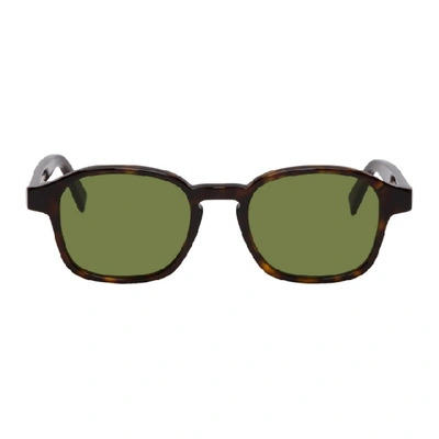 Super Tortoiseshell And Green Sol Sunglasses