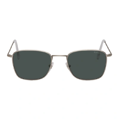 Super Silver And Black Strand Sunglasses In Blackslvmat
