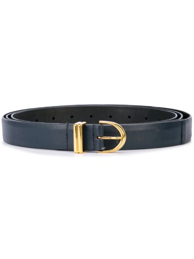 Khaite Brooke Gold-tone Textured-leather Belt In Black