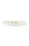 Khaite Brooke Gold-tone Textured-leather Belt In White