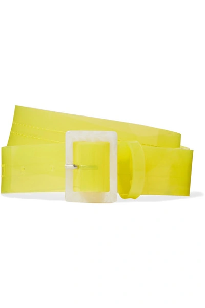 Tibi Pvc Waist Belt In Yellow