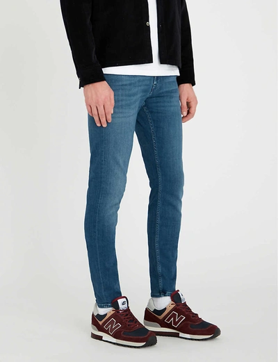 7 For All Mankind Adrien Luxe Sport Tapered Fit Jeans In Delos In Blue