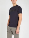 Emporio Armani Logo-print Slim-fit Cotton-jersey T-shirt In Navy