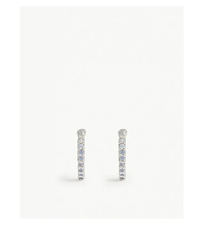Astrid & Miyu Mystic Jewel Huggies Earrings In Silver