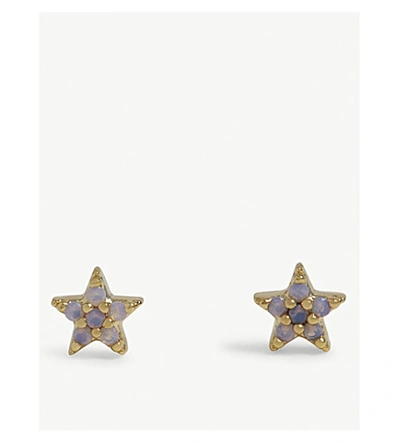 Astrid & Miyu Mystic Star Stud Earrings In Gold