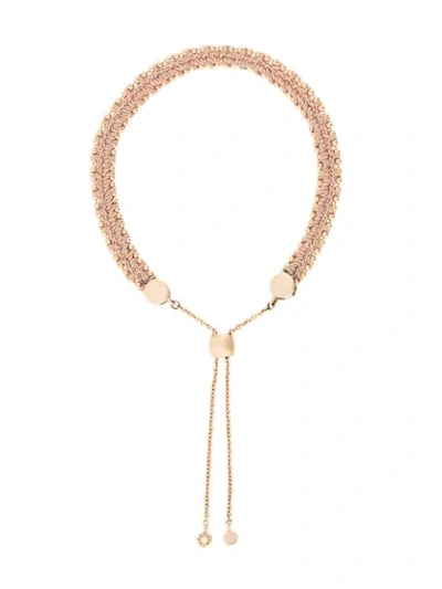 Astley Clarke Kula Biography 18ct Rose-gold Peach Woven Bracelet In Pink