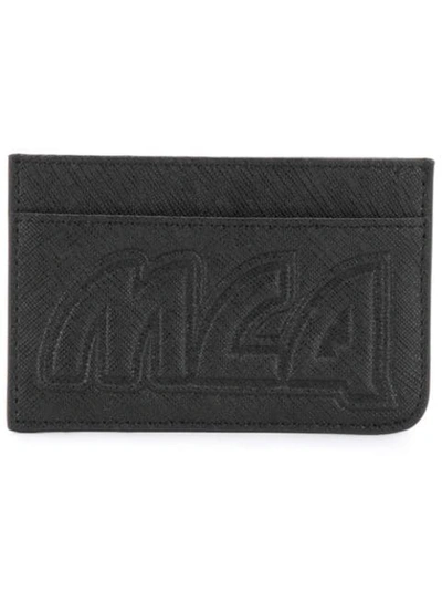 Mcq By Alexander Mcqueen Mcq Alexander Mcqueen  Genuine Leather Credit Card Case Holder Wallet Metal Logo In Black