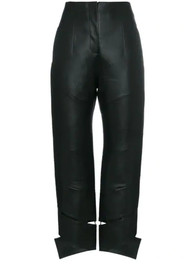 Materiel Matériel High-waisted Faux Leather Trousers In Black