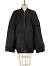 Rick Owens Oversized And Slit Sleeve Bomber Jacket In Black