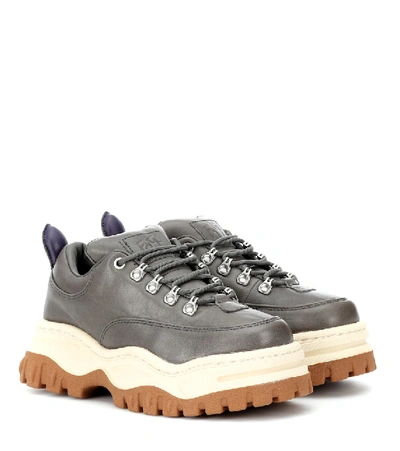 Eytys Sage Angel Leather Sneakers In Grey