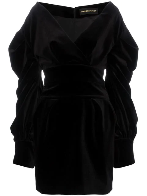 alexandre vauthier black velvet dress