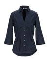 Guglielminotti Solid Color Shirts & Blouses In Dark Blue