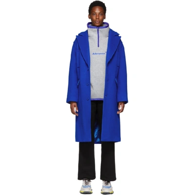 Ader Error Ssense Exclusive Blue Basic Single Coat