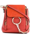 Chloé Faye Mini Leather Backpack In Red