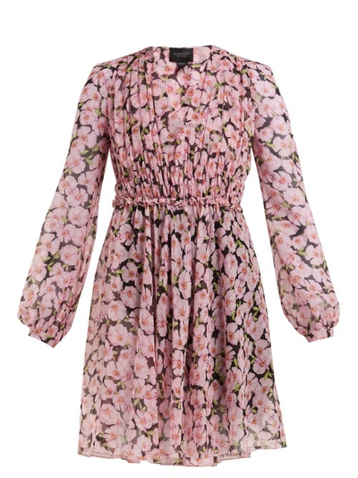 Giambattista Valli Floral-print Silk-chiffon Mini Dress In Pink,multi