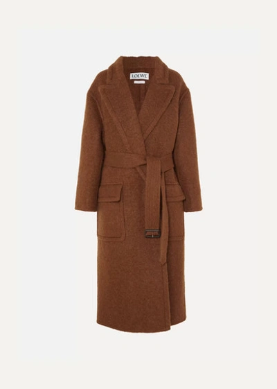 LOEWE OVERSIZED BELTED FELT COAT 