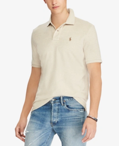 Heather Ralph Lauren Custom Slim Fit Mesh Shirt Polo Ralph Lauren