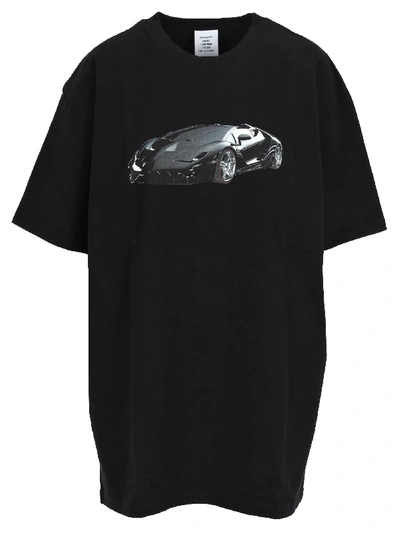 Vetements Car Print T-shirt In Black | ModeSens