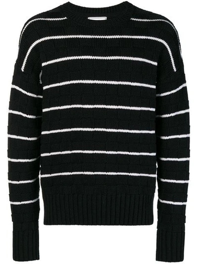 Ami Alexandre Mattiussi Striped Oversized Sweater In Black