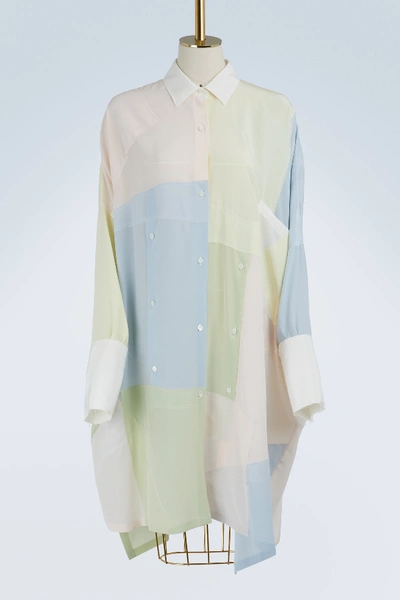Loewe Patchwork Shirt-dress In Multicolor