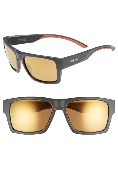 Smith Outlier 2 Xl 59mm Chromapop Sunglasses - Matte Gravy/ Bronze Mirror