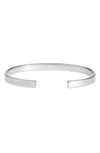 Caputo & Co Clean Metal Cuff Bracelet In Silver