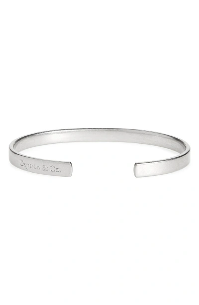 Caputo & Co Clean Metal Cuff Bracelet In Silver