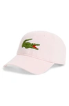 Lacoste 'big Croc' Logo Embroidered Cap - Pink In Flamingo Pink