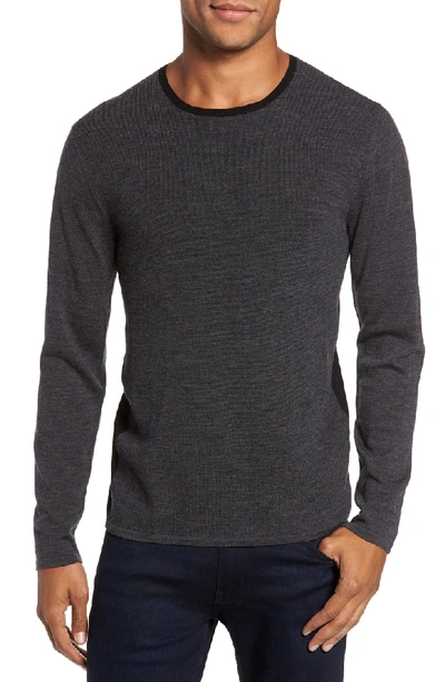 Zachary Prell Huxley Merino Sweater In Dark Grey