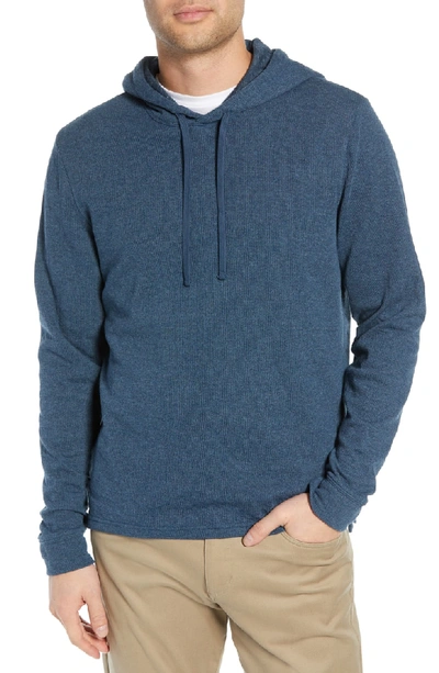 Vince Double Knit Pullover Hoodie In Heather Navy | ModeSens