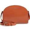 Apc Sac Demilune Leather Crossbody Bag - Orange In Orange Pass