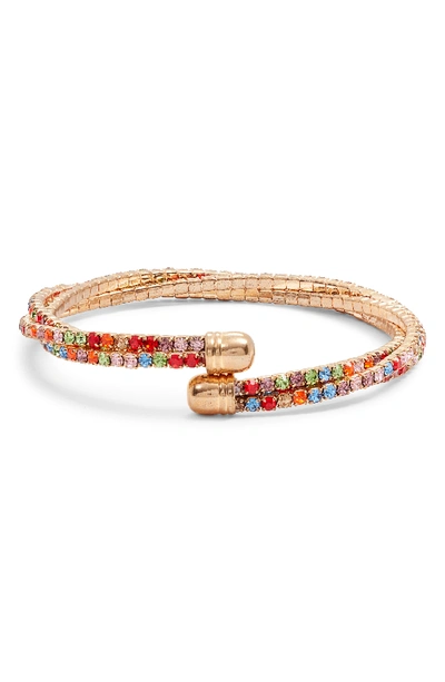 Area Stars Multicolor Crystal Bangle (nordstrom Exclusive) In Gold/ Rainbow