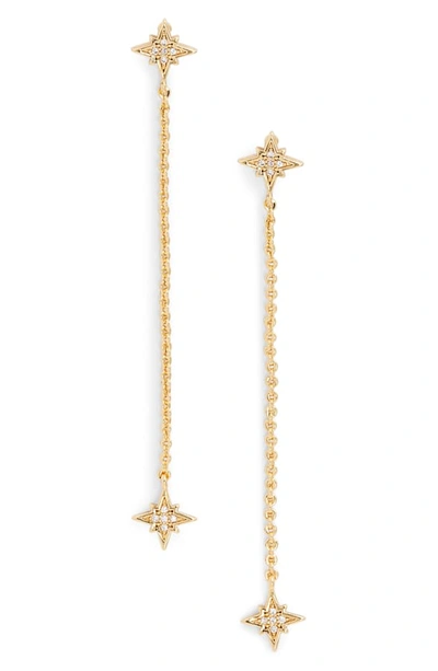 Jules Smith Starry Eyed Linear Drop Earrings In Gold/ Clear