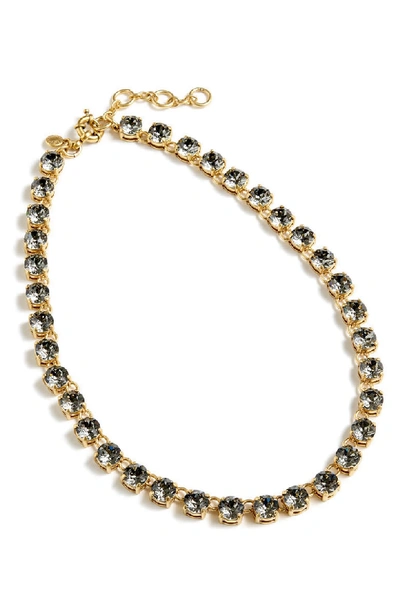 Jcrew Swarovski Crystal Dot Necklace In Heather Mink