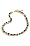 Jcrew Swarovski Crystal Dot Necklace In Union Blue