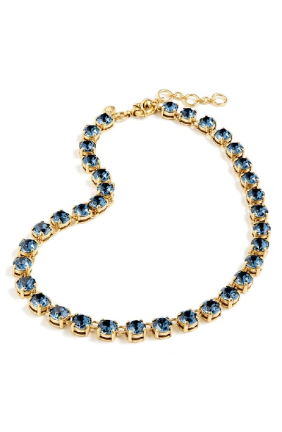 Jcrew Swarovski Crystal Dot Necklace In Union Blue