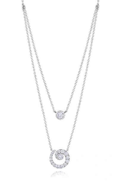 Kwiat Duet Diamond Necklace In White Gold
