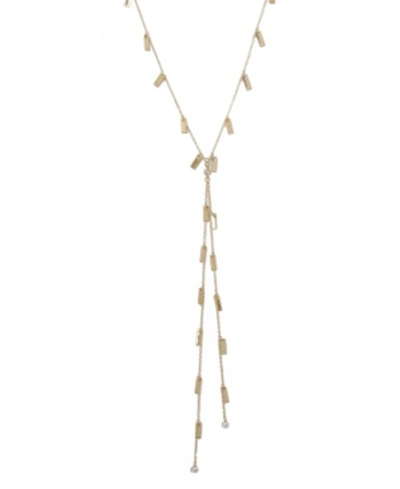 Ettika Late Night Crystal Dangle Lariat In Gold