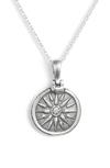 Argento Vivo Sun Coin Pendant Necklace In Silver