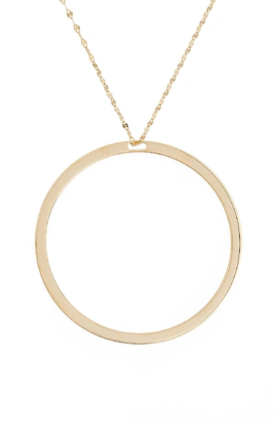 Lana Jewelry 'nude' Hoop Pendant Necklace In Yellow Gold