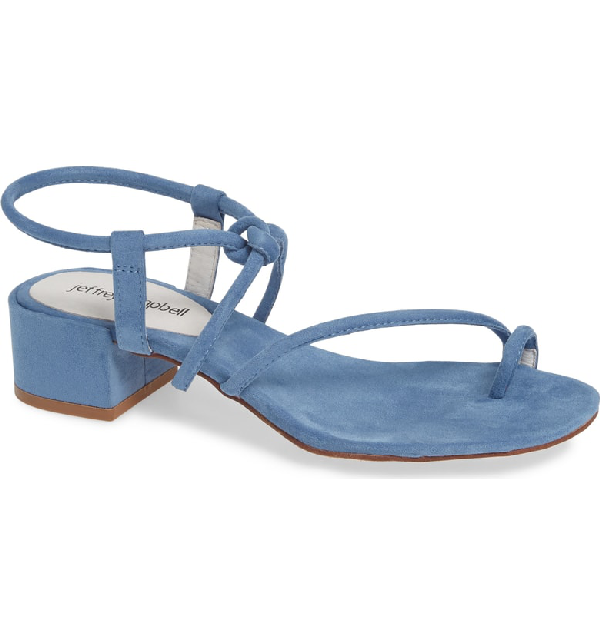 Jeffrey Campbell Strappy Sandal In Dusty Blue Suede | ModeSens