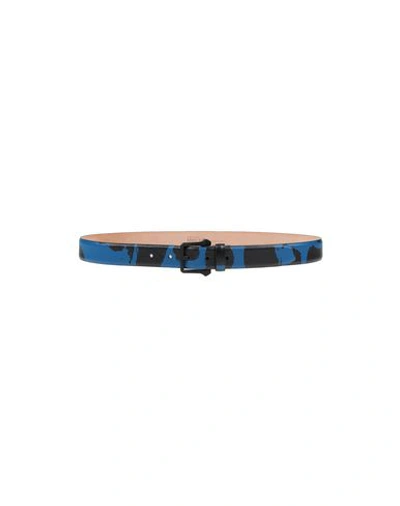 Alexander Mcqueen Leather Belt In Blue